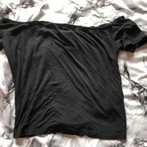 off shoulder ribbed